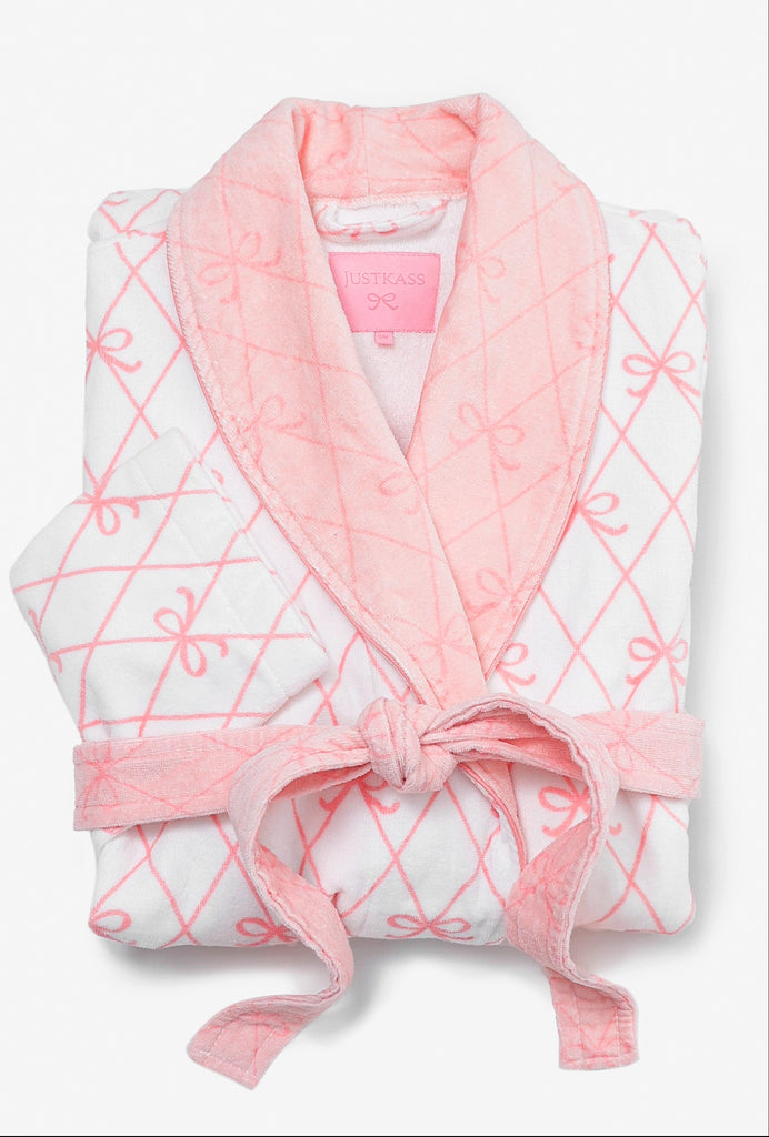 Just Be Robe JustKass Bow Robe in White | JustKass